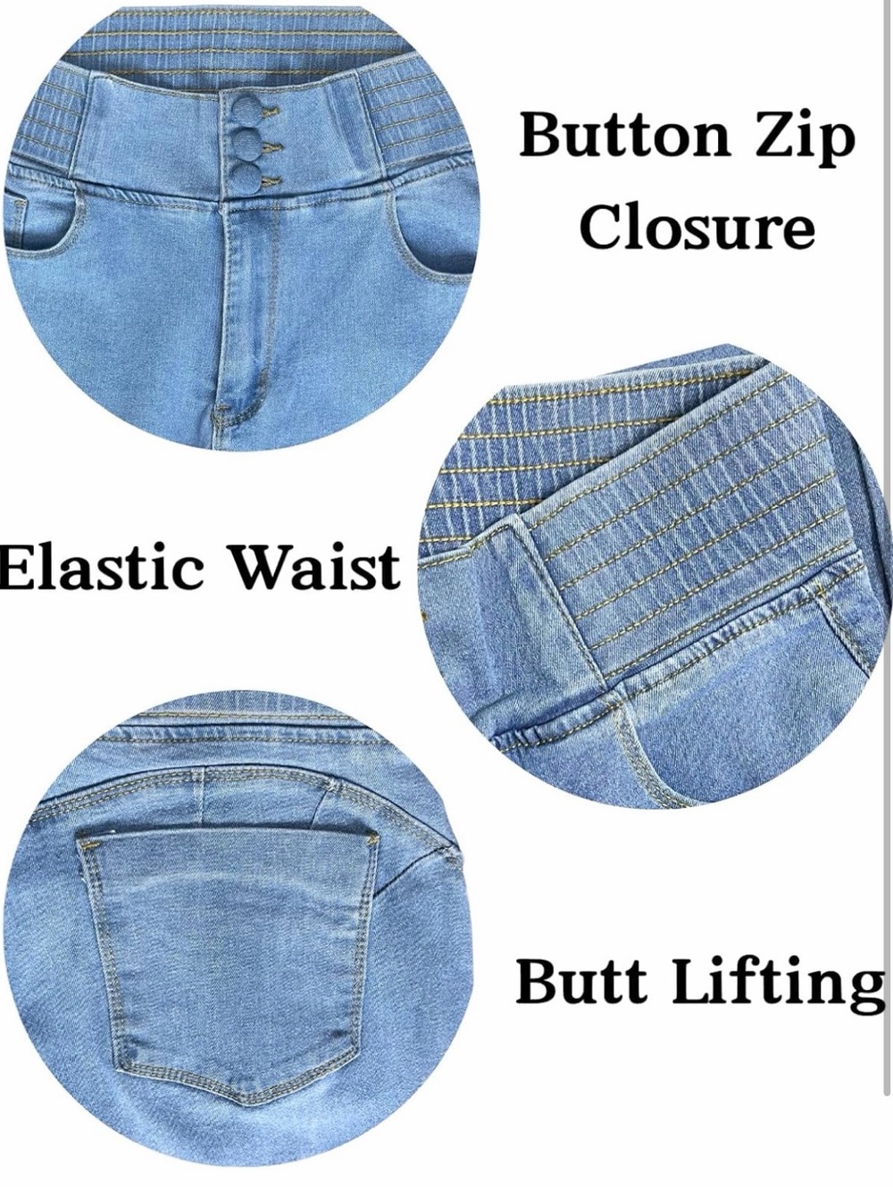 ECHOINE High-Waist Tummy Control Bootcut Button fly Butt lifting XL Jeans NWT - Picture 4 of 14